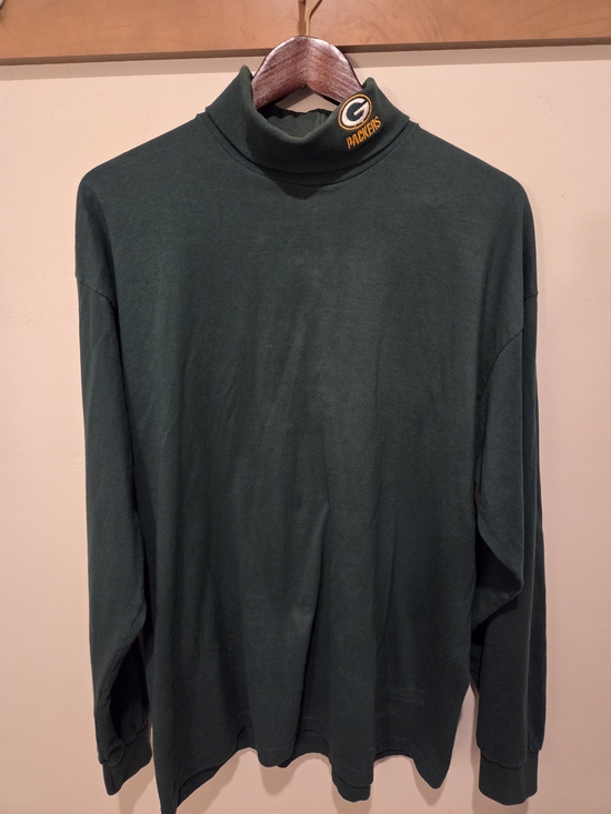 NFL on FOX Tops - Vintage 90s Green Bay Packers NFL Football Turtleneck Long-Sleeve
